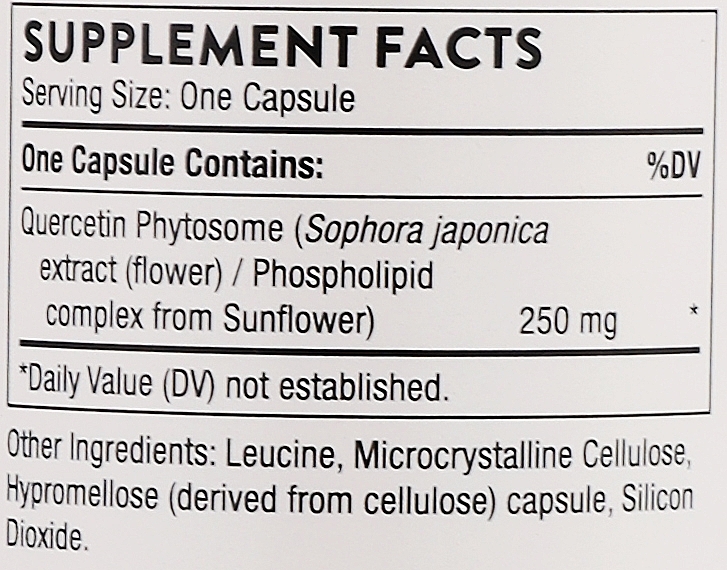 Дієтична добавка "Фітосома кверцетину", капсули - Thorne Research Quercetin Phytosome — фото N3