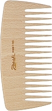 Гребень для волос LG362N, 13.8 x 6.5 см, из буковой древесины - Janeke Beech Wide-Teeth Styling Comb — фото N1
