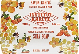 Набор - Institut Karite Balloon Pouch Almond & Honey (h/cr/75ml + lipstick/4g + soap/100g + b/butter/50ml + candle/1pcs + pouch) — фото N3