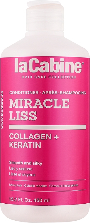 Розгладжувальний кондиціонер із колагеном та кератином - La Cabine Miracle Liss Collagen + Keratin Conditioner — фото N1