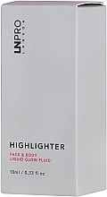 Хайлайтер для лица и тела - LN Pro Highlighter Face & Body Liquid Glow Fluid — фото N3