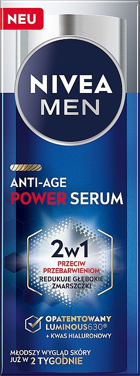 Антивозрастная сыворотка против пигментации - Nivea Men Anti-age 2in1 Power Serum — фото N1