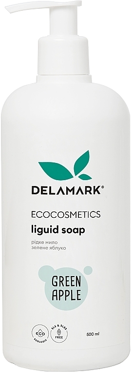 Жидкое мыло для рук "Зеленое яблоко" - DeLaMark — фото N1