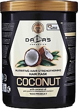 Зміцнювальна маска для блиску волосся з натуральним кокосовим маслом - Dallas Cosmetics Coconut — фото N1