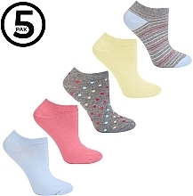 Жіночі різнокольорові бавовняні шкарпетки, 5 шт. - Moraj — фото N1
