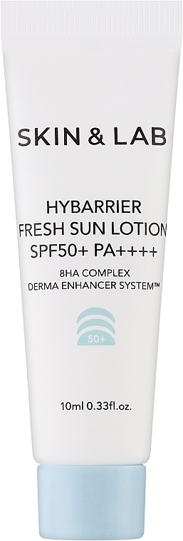 Солнцезащитный лосьон для лица - Skin&Lab Hybarrier Fresh Sun Lotion SPF 50+ PA++++ (мини) — фото N1