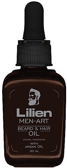 Масло для бороды и волос - Lilien Men-Art Black Beard & Hair Oil — фото N1