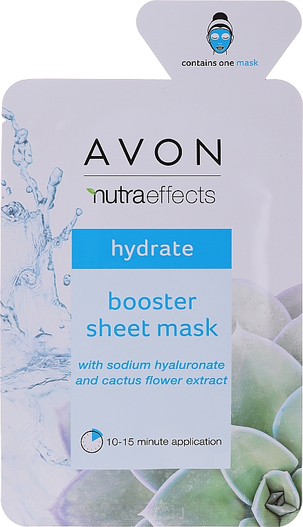 Тканинна маска для обличчя "Інтенсивне зволоження" - Avon Nutra Effects — фото N3