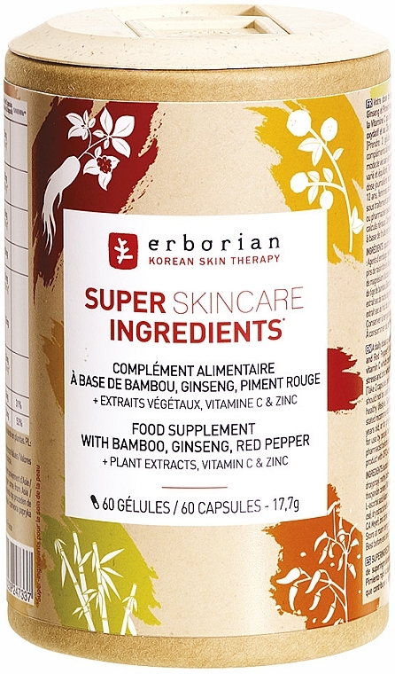 Пищевая добавка с бамбуком, женьшенем и красным перцем - Erborian Super Skincare Ingredients — фото N1