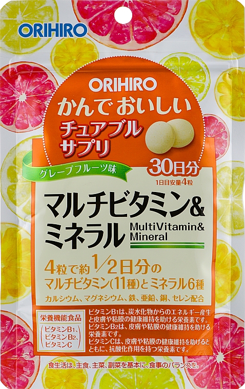 Витаминно-минеральный комплекс со вкусом грейпфрута - Orihiro Multivitamin and Mineral — фото N1