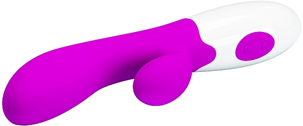 Вибратор с отростком для стимуляции клитора, 30 режимов, фиолетовый - Baile Pretty Love Alvis Vibrator  — фото N2