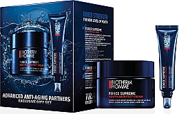 Духи, Парфюмерия, косметика Набор - Biotherm Homme Force Supreme Anti-Aging Power Duo Set (f/cr/50ml + eye/ser/15ml)