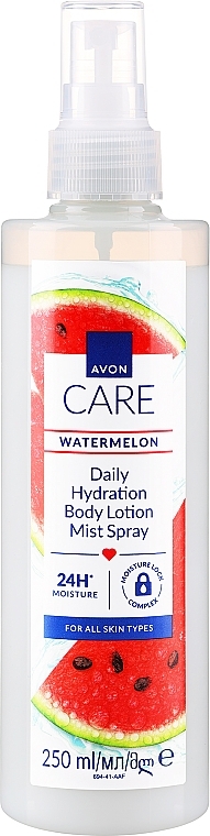 Зволожувальне молочко-спрей для тіла з кавуновим екстрактом - Avon Care Watermelon Daily Hydration Body Lotion Mist Spray — фото N1