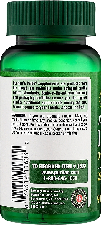 Харчова добавка "Залізо", 28 мг - Puritan's Pride Iron Glesinate — фото N2