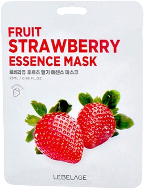 Тканевая маска для лица с экстрактом клубники - Lebelage Fruit Strawberry Essence Mask  — фото N1