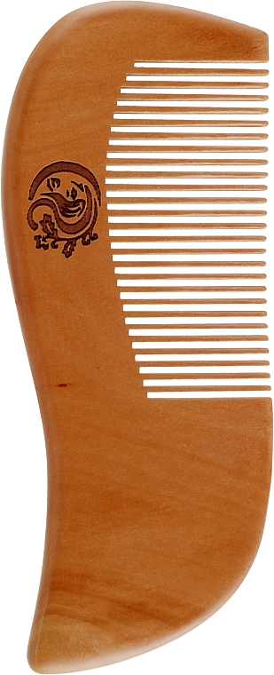 Расческа CS369 для волос, деревянный фигурный овал с ручкой - Cosmo Shop — фото N1
