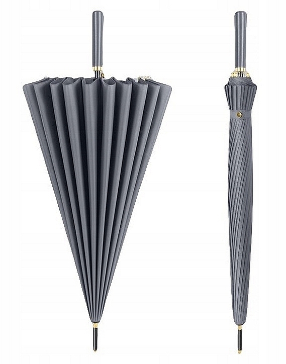 Зонт-трость, серый PAR11SZ - Ecarla — фото N2