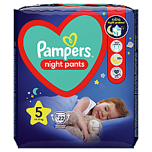 Подгузники-трусики ночные Night Pants Размер 5 (12-17 кг), 22 шт - Pampers — фото N2