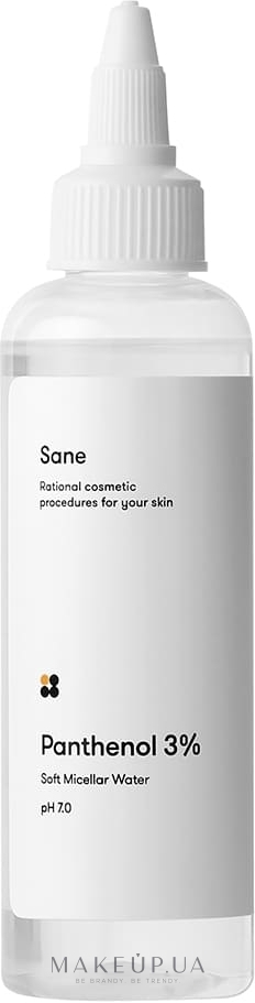 Мицеллярная вода для чувствительной кожи с пантенолом - Sane Panthenol 3% Soft Micellar Water — фото 100ml