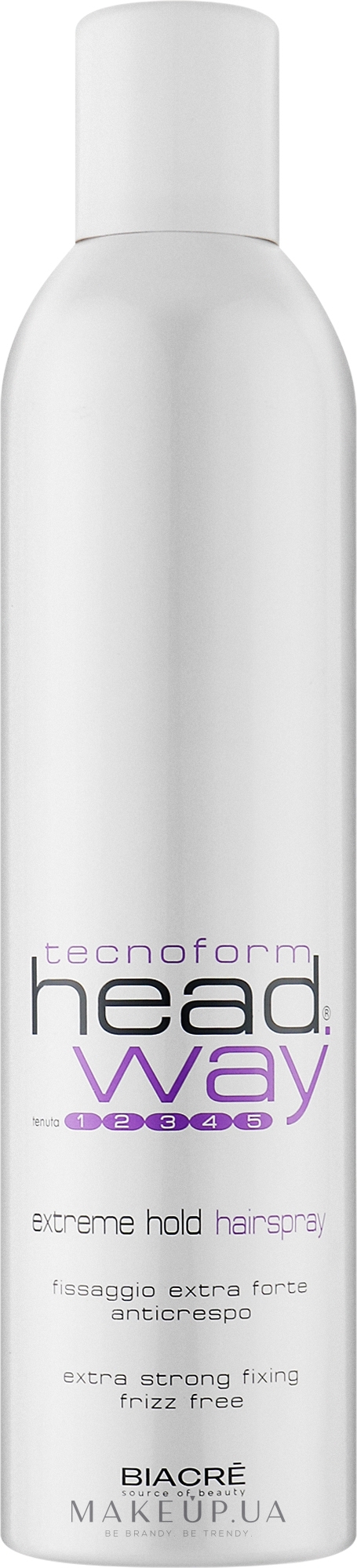 Лак для волосся з UV-захистом - Biacre Tecno Form Head Way Extreme Hold Hair Spray — фото 400ml