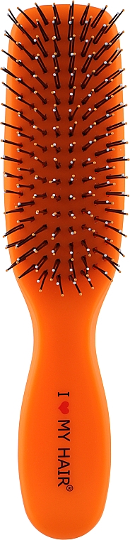 Щетка для волос "Spider Soft Kids", 9 рядов, матовая, оранжевая - I Love My Hair  — фото N1