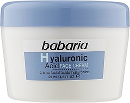 Крем для обличчя, з гіалуроновою кислотою - Babaria Hyaluronic Acid Face Cream — фото N1