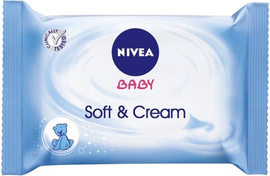 Вологі серветки дитячі 63 шт. - NIVEA Baby Soft & Cream Cleansing Wipes — фото N1