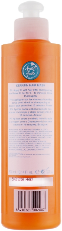 Кератиновая маска для волос - Fresh Feel Keratin Mask — фото N2