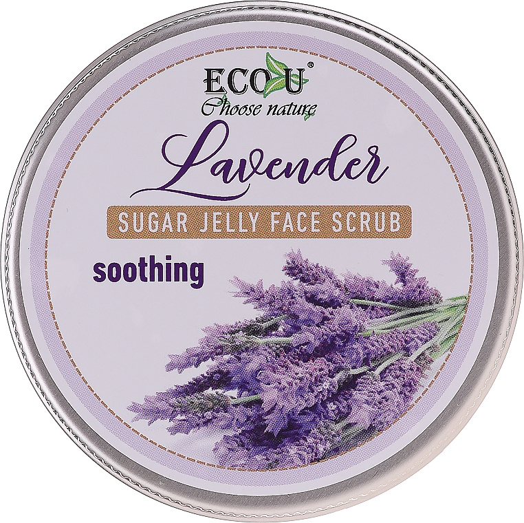 Успокаивающий скраб для лица с сахарным желе и лавандой - Eco U Soothing Lavender Sugar Jelly Face Scrub — фото N1