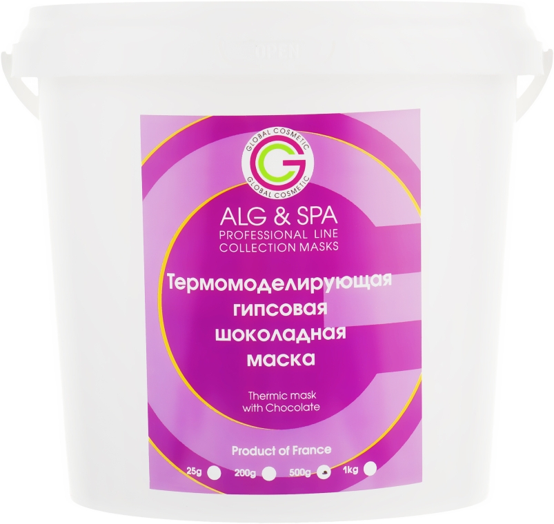 Гипсовая термомоделирующая шоколадная маска - ALG & SPA Professional Line Collection Masks Thermo Mask With Chocolate — фото N5