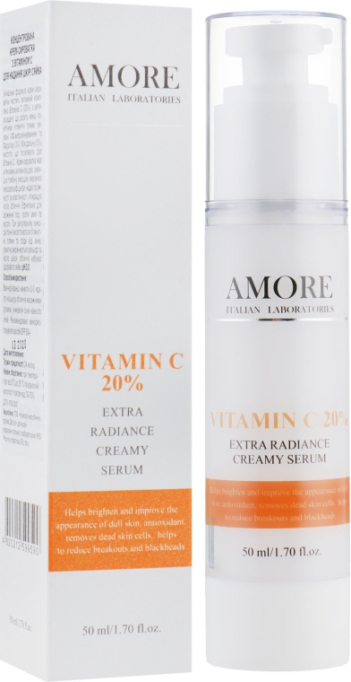 Концентрированная крем-сыворотка с витамином С 20% для сияния кожи - Amore Extra Radiance Creamy Serum