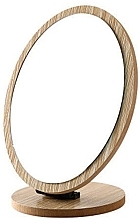 Деревянное овальное зеркало на ножке - Ecarla — фото N1