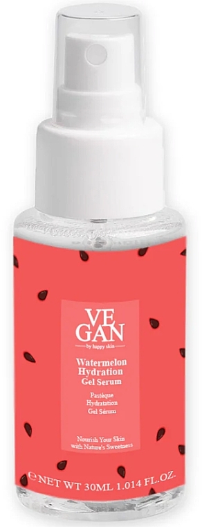 Увлажняющий гель-сыворотка для лица с экстрактом арбуза - Vegan By Happy Skin Watermelon Hydration Gel Serum — фото N2