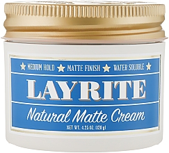 Матовая помада для укладки волос - Layrite Natural Matte Cream — фото N3