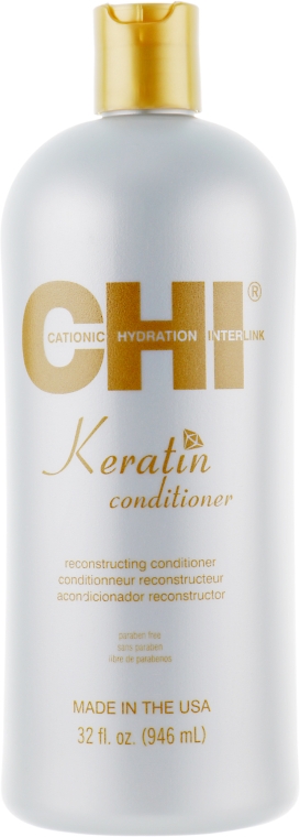 Восстанавливающий кератиновый кондиционер для волос - CHI Keratin Conditioner — фото N3