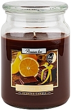 Ароматическая премиум-свеча в банке "Шоколад и апельсин" - Bispol Premium Line Scented Candle Chocolate & Orange — фото N2