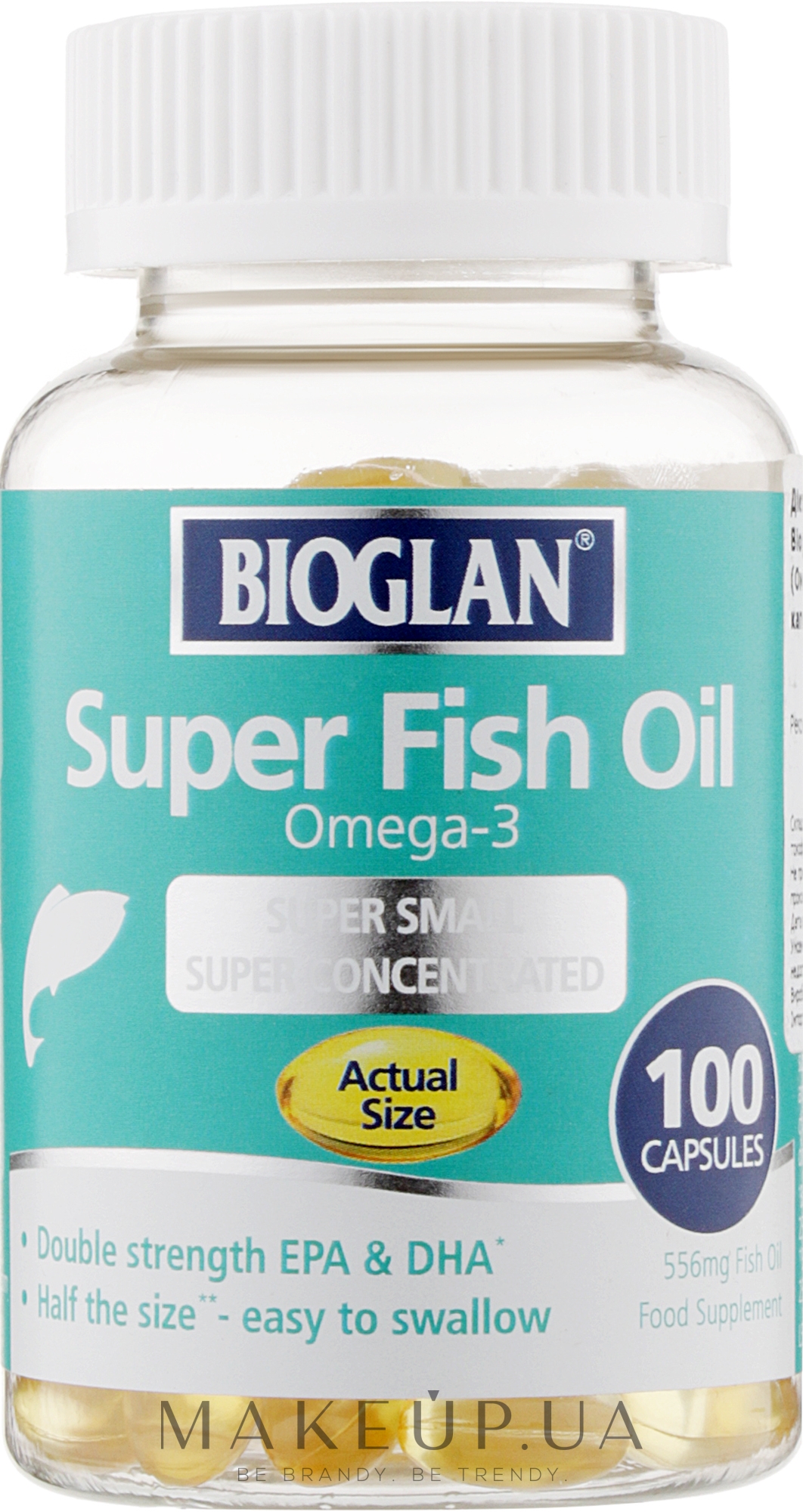 Капсулы "Омега-3 + Рыбий жир" - Bioglan Omega-3 Super Fish Oil — фото 100шт
