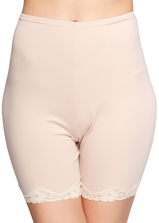 Трусы-панталоны удлиненные для женщин, телесные - Fleri  — фото N1