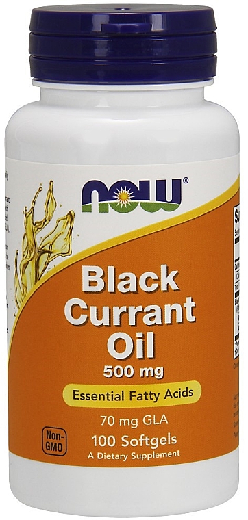 Масло из семян черной смородины, 500 мг - Now Foods Black Currant Oil — фото N1
