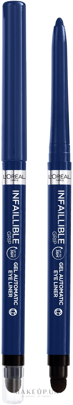 Водостійкий автоматичний гелевий олівець для контурів повік - L’Oréal Paris Infaillible Grip Gel Automatic Eye Liner — фото Blue Jersey