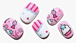 Накладні самоклейні нігті для дітей "Цукерка", 979 - Deni Carte Tipsy Kids — фото N3