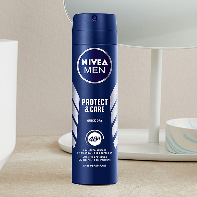 Дезодорант-спрей антиперспірант "Захист і догляд" - NIVEA MEN Protect & Care 48H Anti-Perspirant — фото N4