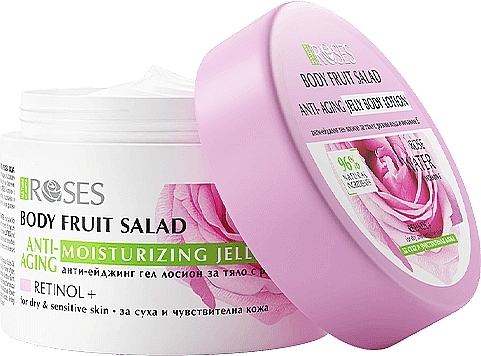 Антивозрастной гель-лосьон для тела с розовой водой - Nature Of Agiva Roses Body Fruit Salad Anti-Aging Moisturizing Jelly Body Lotion  — фото N1