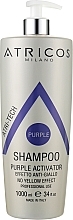Шампунь для волосся "Пурпурний активатор" - Atricos Purple Activator No Yellow Effect Shampoo — фото N2
