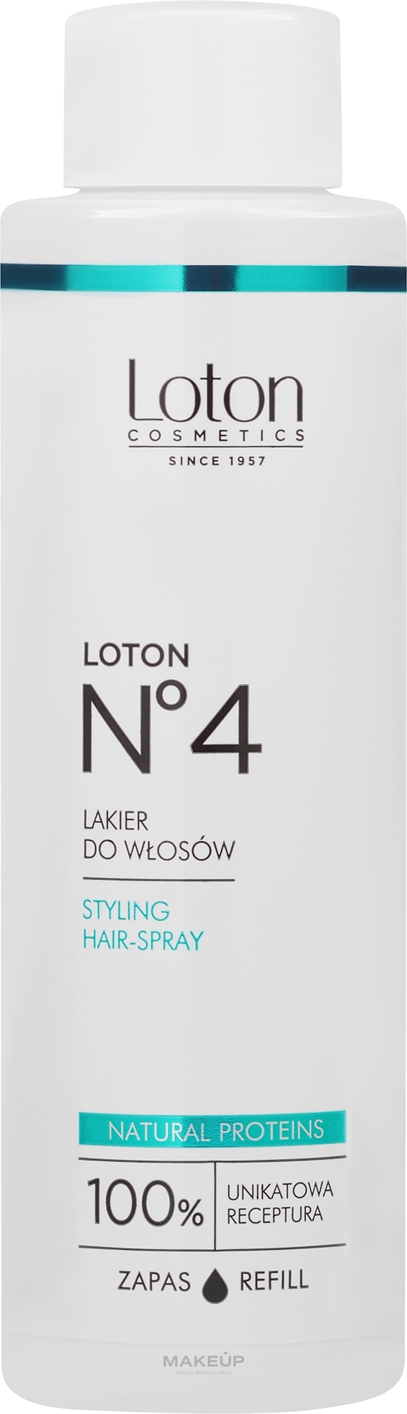 Натуральний лак для волосся - Loton 4 Hairspray (змінний блок) — фото 125ml