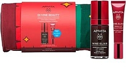 Парфумерія, косметика Набір - Apivita Di-Vine Beauty Anti-Wrink Kit (f/serum/30ml + eye/cr/15ml + pouch)