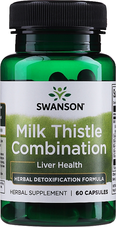 Диетическая добавка "Расторопша" 60 шт - Swanson Milk Thistle Combination — фото N1