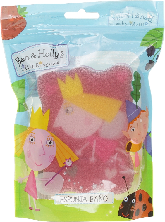 Мочалка банная детская, Princess Holly, розовая - Suavipiel Ben & Holly's Bath Sponge — фото N1