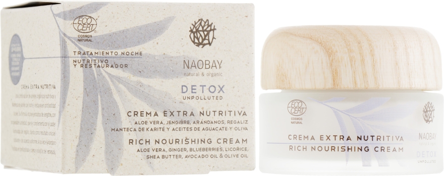 Питательный крем для лица - Naobay Detox Rich Nourishing Cream