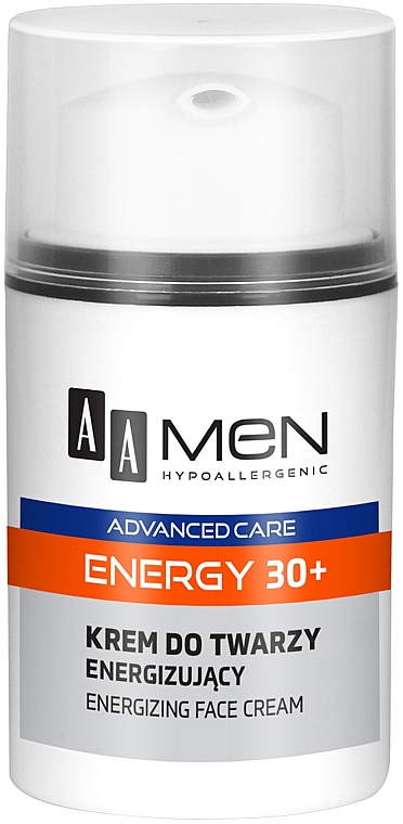 Крем для обличчя - AA Cosmetics Men Advanced Care Energy 30+ Face Cream Energizing — фото N2